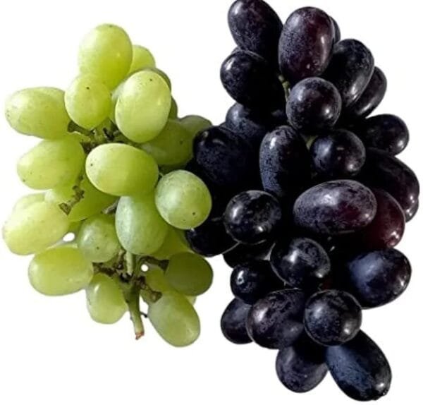 Fresh Grapes Combo (Green & Black) Pack, 500gram, fresh - Image 2