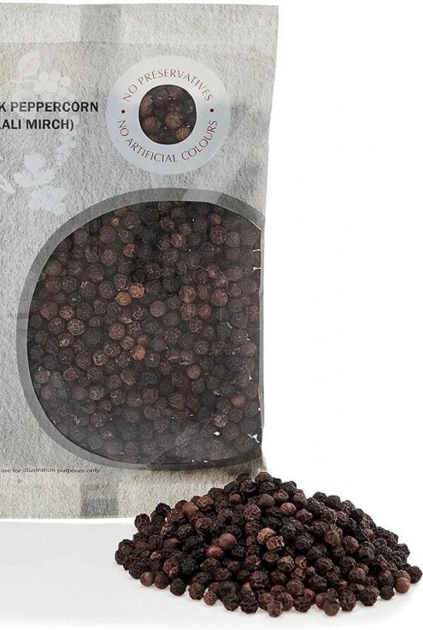 RS Black Pepper Whole (Kali Mirch) |100g |No added colours | No added preservatives | Seeds |