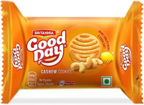 Britannia Good Day biscuits Cashew Cookies, 52.5g / 60g/53g +15g EXTRA =68g (Weight May Vary) - Image 5