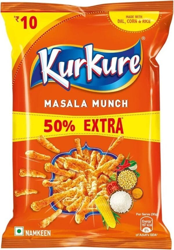 Kurkure, Masala Munch, 36g/38g (25.3g+12.7g EXT - Image 4