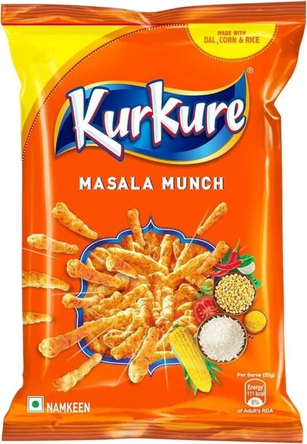 Kurkure Namkeen - Masala Munch, 75g/78g/82g/90g (Weight May Vary)