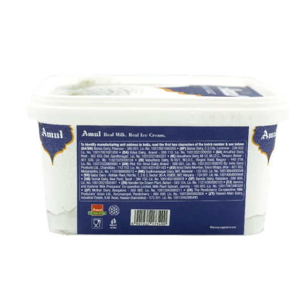 Amul Vanilla Magic Ice Cream Tub Net Qty: 1 l - Image 2