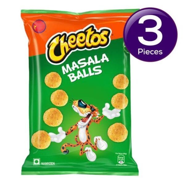 Cheetos Masala Balls, Crispy Chips & Snacks 84 gms Combo Net Qty: 84gms x 3