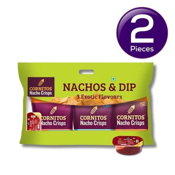 Cornitos Exotic Flavor Nachos & Salsa Combo 120 gms Combo Net Qty: 120 g X 2