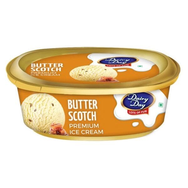 Dairy Day Crunchy Butter Scotch Ice Cream Tub Net Qty: 500 ml