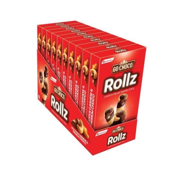 Choco Rollz Choco Filled Wafer Stick Pack Of 10 Net Qty: 45 g x 10