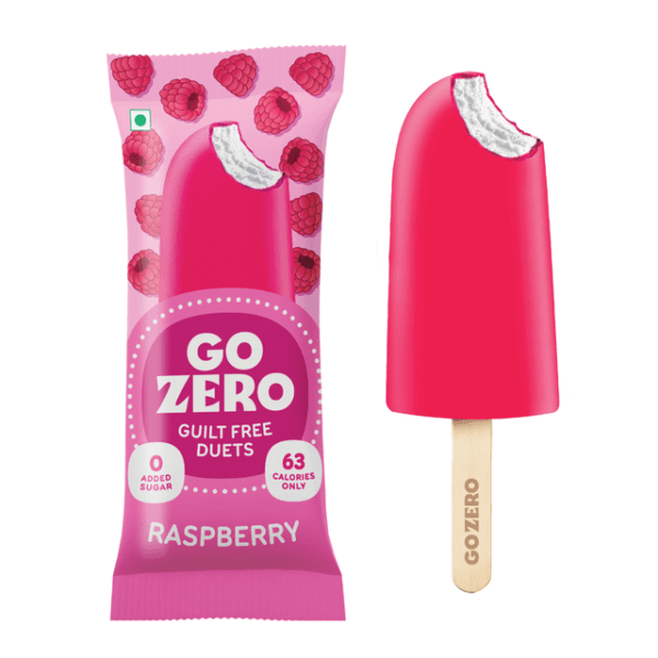 Zero Raspberry Duet Low Calorie Guilt Free Ice Cream Stick Net Qty: 60 ml