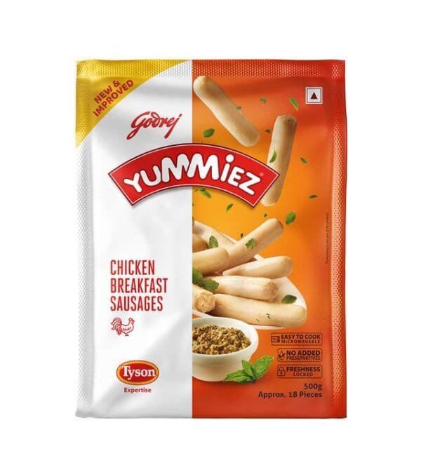 Godrej Yummiez Chicken Breakfast Sausage Net Qty: 500 g