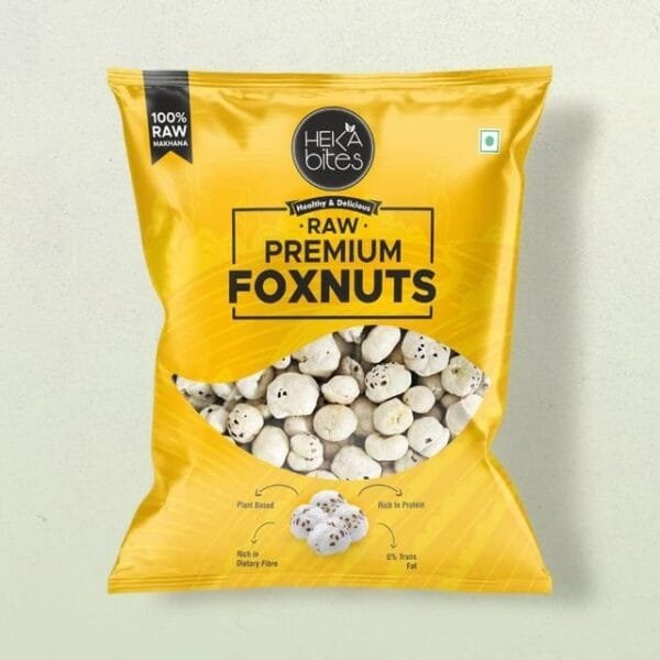 Heka Bites Raw Premium Makhana - Foxnuts Net Qty: 150 g Dry fruits