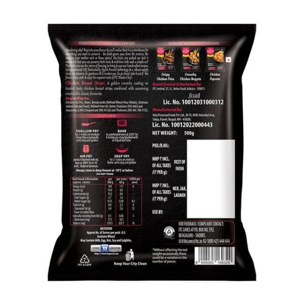 ITC Master Chef Chicken Breast Strips Net Qty: 500 g - Image 2