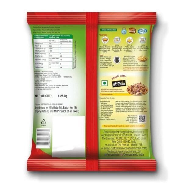 McCain French Fries Net Qty: 1.25 kg - Image 2