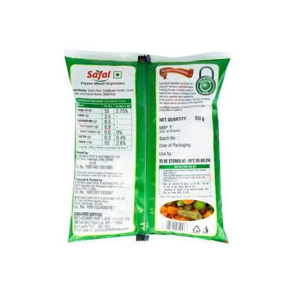 Safal Frozen Mixed Vegetables Net Qty: 500 g - Image 2