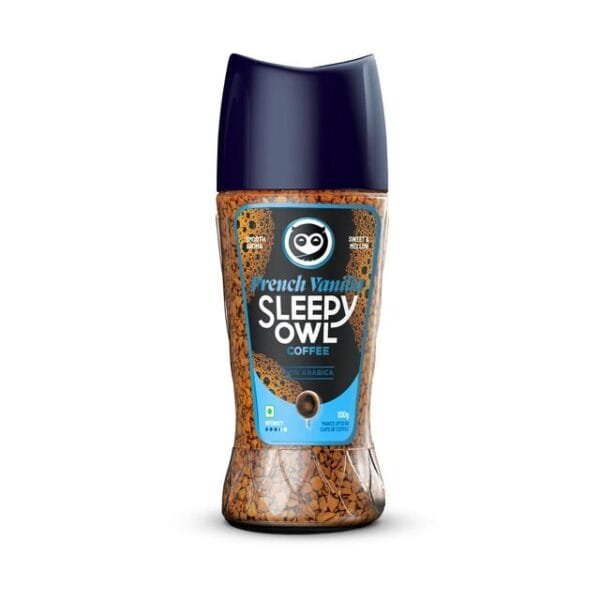 Sleepy Owl French Vanilla Instant Coffee 100% Arabica Net Qty: 100 g