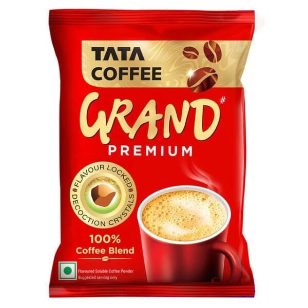 Tata Coffee Grand Premium 100% Coffee Blend Instant Coffee Pouch Net Qty: 45g