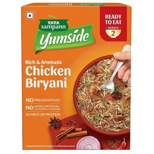 Tata Sampann Yumside Chicken Biryani - Ready to Eat Net Qty: 330 g - Image 2