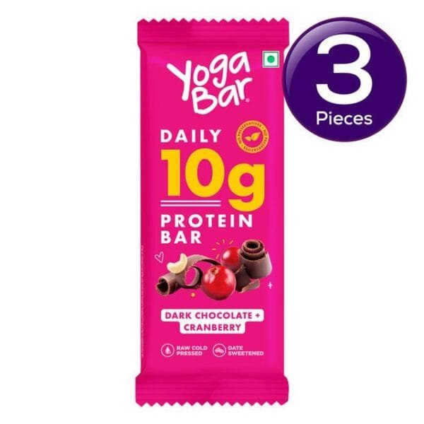 Yoga Bar 10G Protein Dark Choco Chip Protein Bar 50 gms Combo